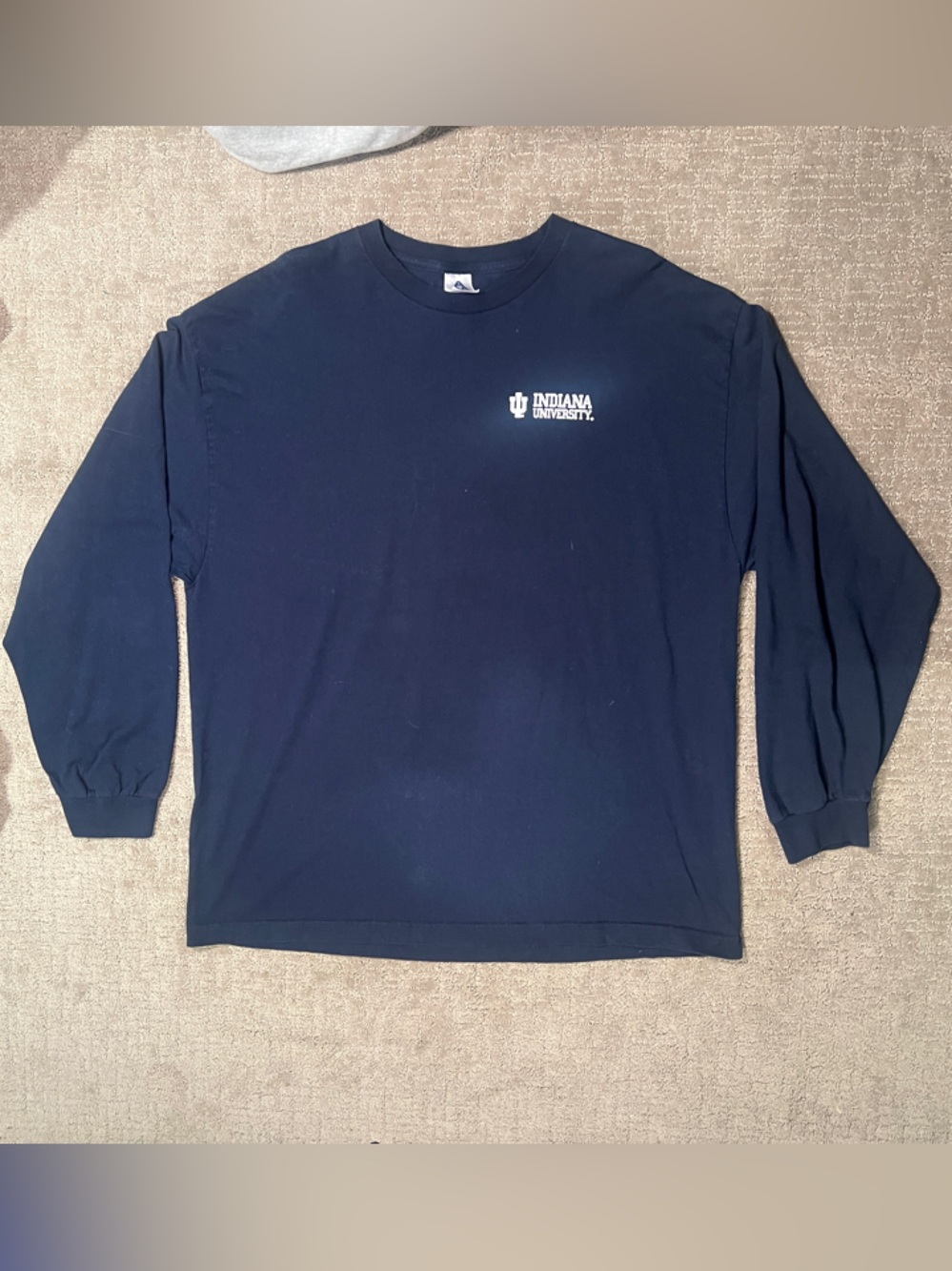 Indiana University 🔱 Navy Long-Sleeve Crewneck Shirt ✨🤗